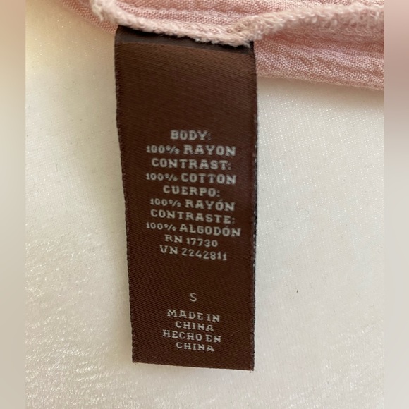 Knox Rose Size S/M Open Cut Out Shoulder Blouse Dusty Rose Pink - Picture 5 of 6